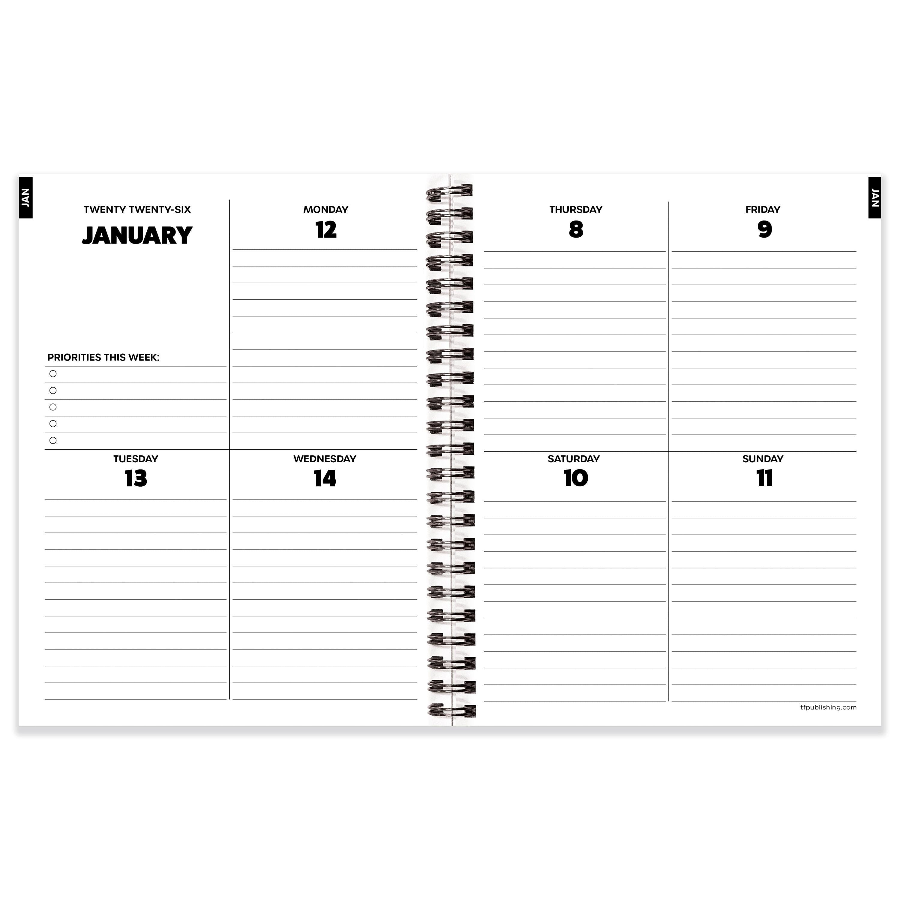 2026 TF Publishing Maxine 6.5" x 8" Weekly & Monthly, Paperboard Cover, Multicolored (26-9230)