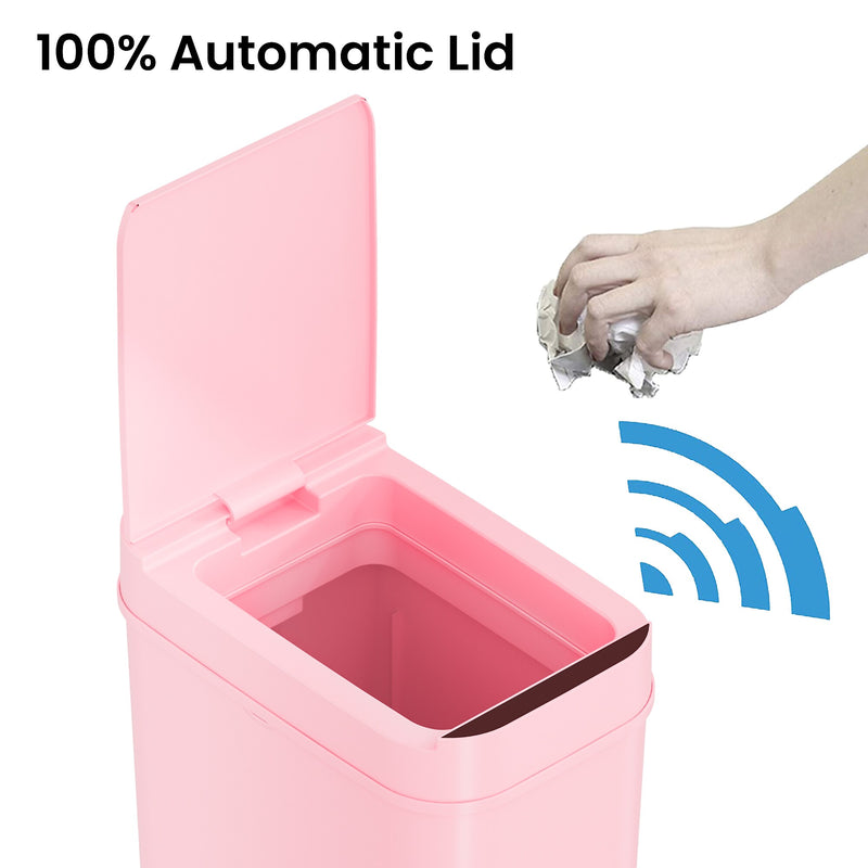 iTouchless Plastic Sensor Trash Can, 3 Gallon, Pink (SP03PP)