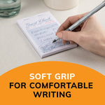 BIC Round Stic Grip Xtra Comfort Ballpoint Pens, Fine Point, 0.8mm, Black Ink, Dozen (13902)