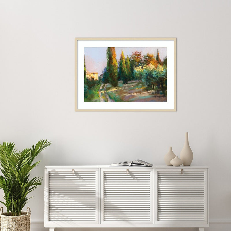 Amanti Art Villa Landscape by Christine Debrosky Wood Framed Wall Art Print, 41" x 30" (A42675643496)
