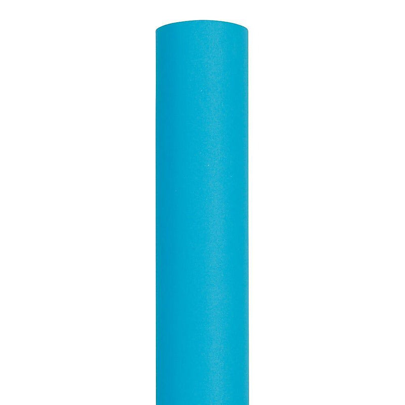 JAM Paper Short Mini Roll Wrapping Paper, 26.3 sq. ft., Peacock Blue, 2/Pack(277013534263a)