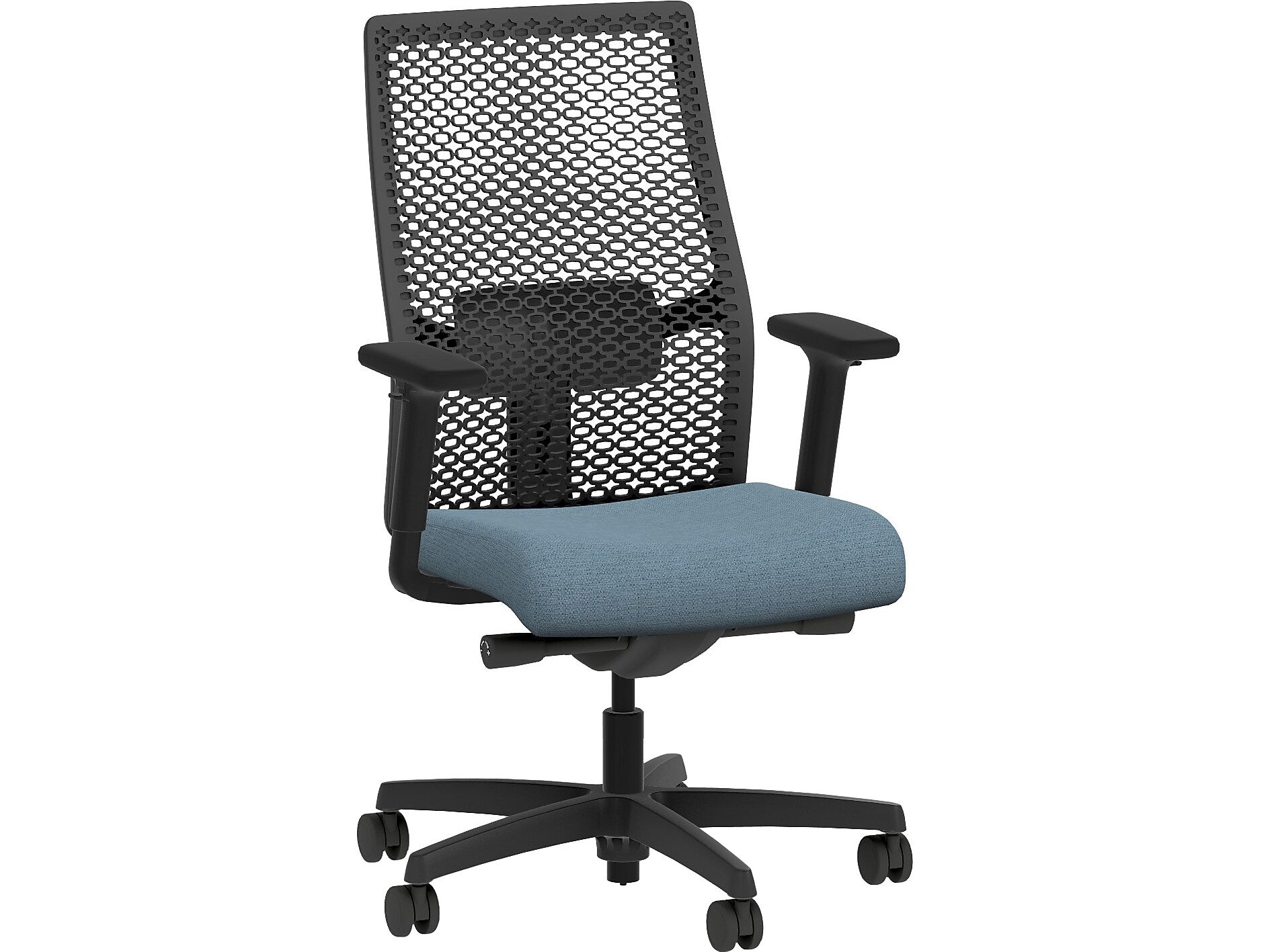 HON Ignition 2.0 ReActiv Fabric Swivel Task Chair, Carolina/Black (HIWMRAKD.Y2.A.H.0S.HAML21.BL.SB.T)
