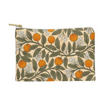 DENY Designs Art Nouveau Oranges 8.5" Polyester Travel Pouch, Water Resistant, Multicolored (89245-WPOFSM)
