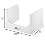 Classroom Products Foldable Cardboard Freestanding Privacy Shield, 13"H x 20"W, White, 30/Box (WS1330 WH)