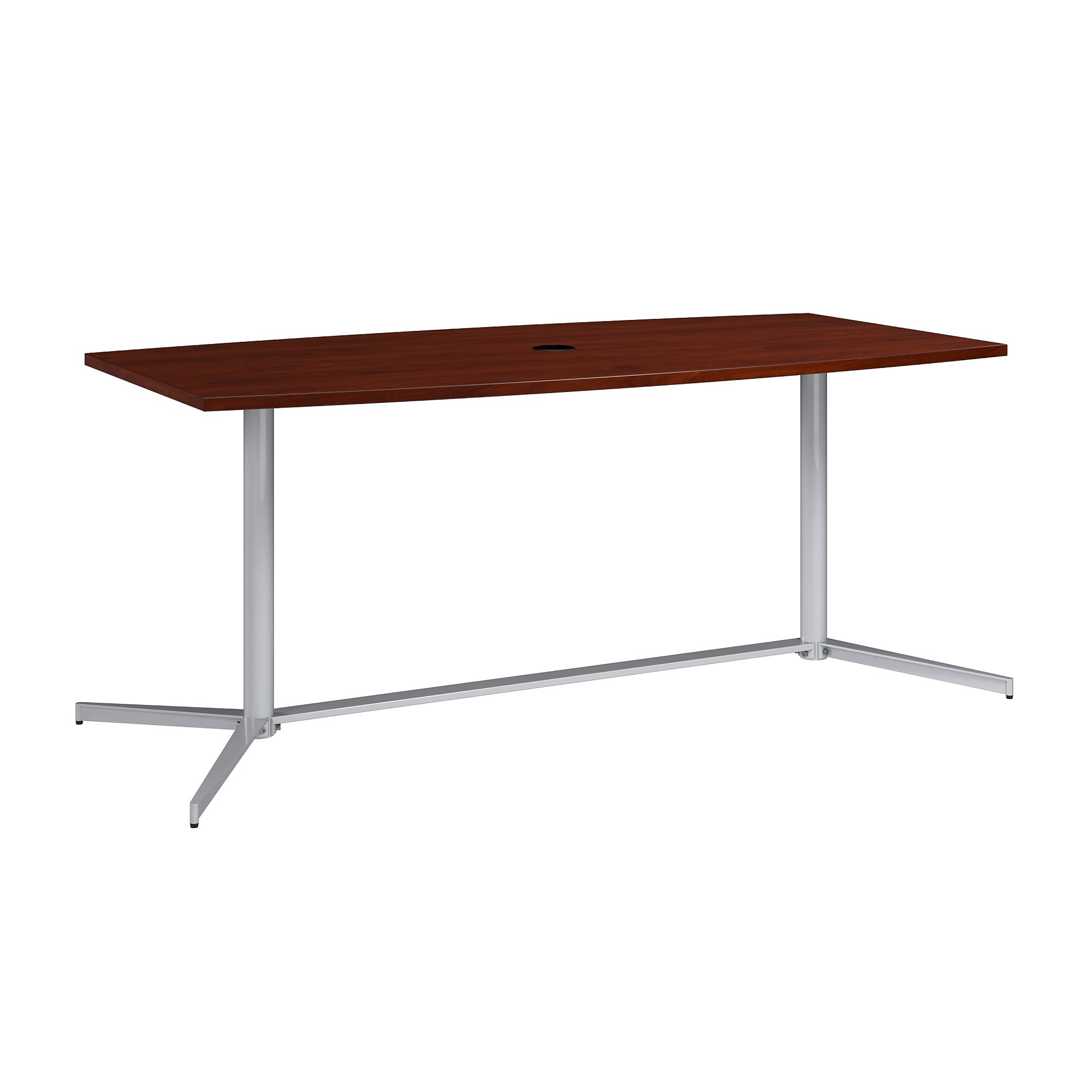 Bush Business Furniture 72"W x 36"D Boat Shaped Conference Table, Hansen Cherry (99TBM72HCSVK)