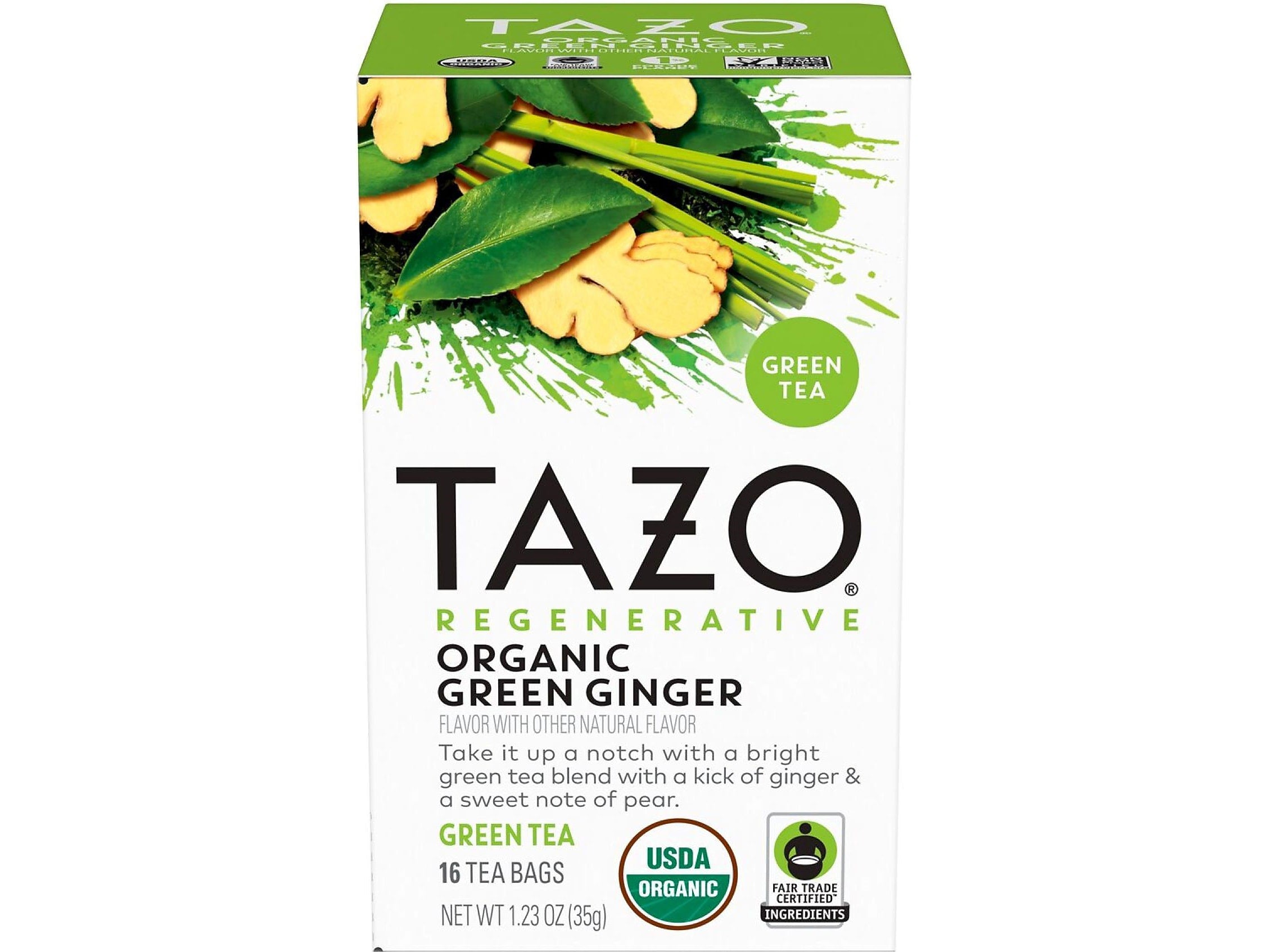 Tazo Green Ginger Green Tea Bag, 1.23 Oz., 16/Box (10794522003560)