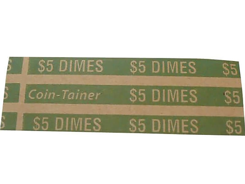 CONTROLTEK Coin Wrappers, Kraft/Green, 1000/Box (560044)
