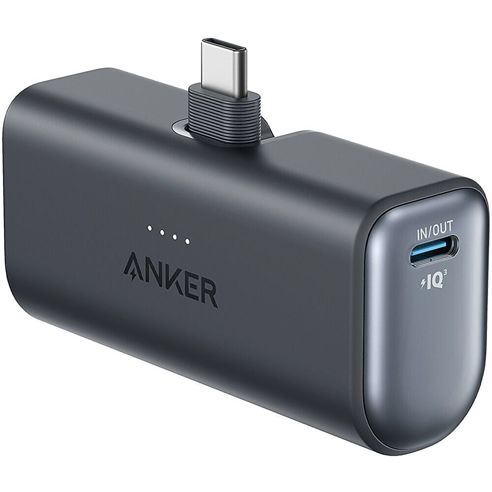 Anker Nano USB-C Power Bank for Multiple Brands, 22.5W, 5000 mAh, Black (A1653H11-1)