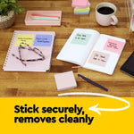 Post-it Notes, 3" x 3", Canary Collection, 100 Sheet/Pad, 12 Pads/Pack (654-12YW)