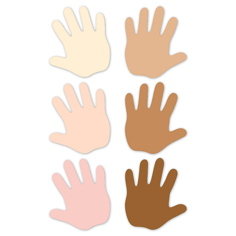 Creative Teaching Press Multicultural Hands Designer Cut-Outs, 36/Pack, 3 Packs/Bundle (CTP10593-3)
