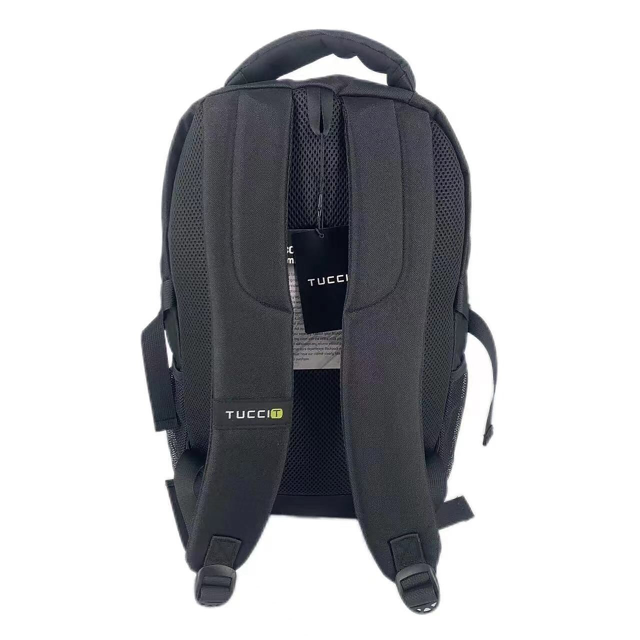 Tucci SCOUT Laptop Backpack, Medium, Black (T0564)