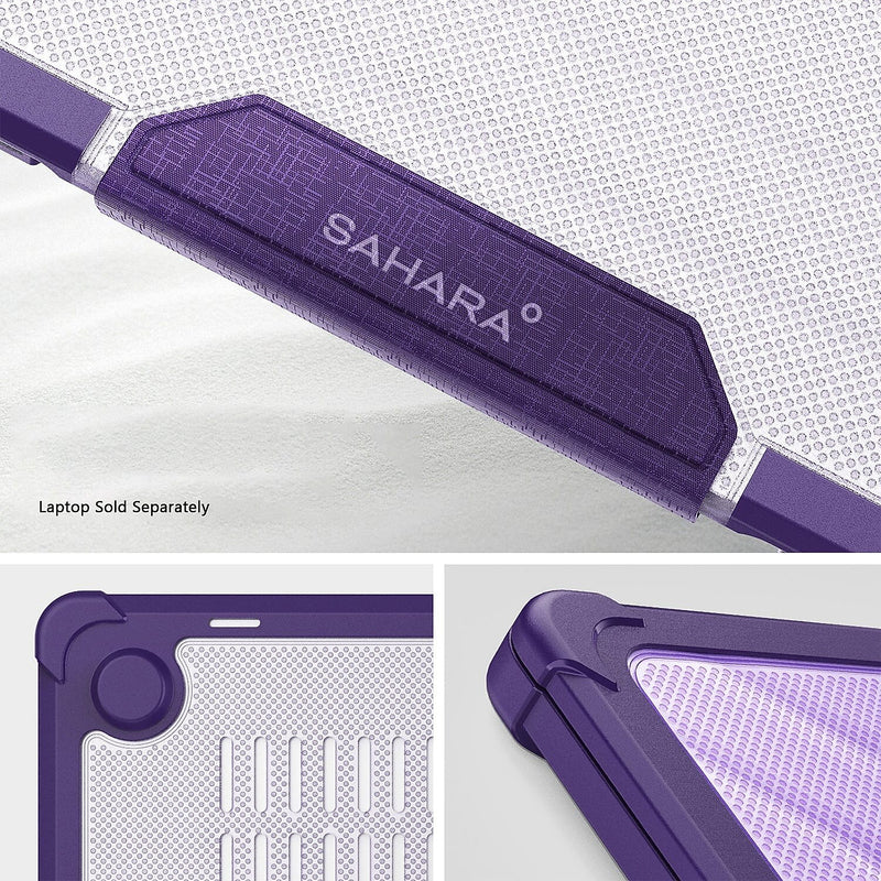 SaharaCase Heavy-Duty Raider Series 15" Laptop Case with Stand, Shock Absorbing, Purple Oasis (LT00058)