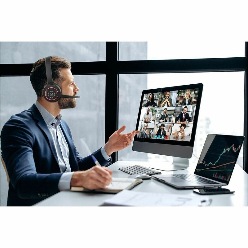 Morpheus 360 Sanctuary Wireless Noise Canceling Bluetooth Stereo Over-The-Ear Computer Headset, MS Certified (HS6750ANC)