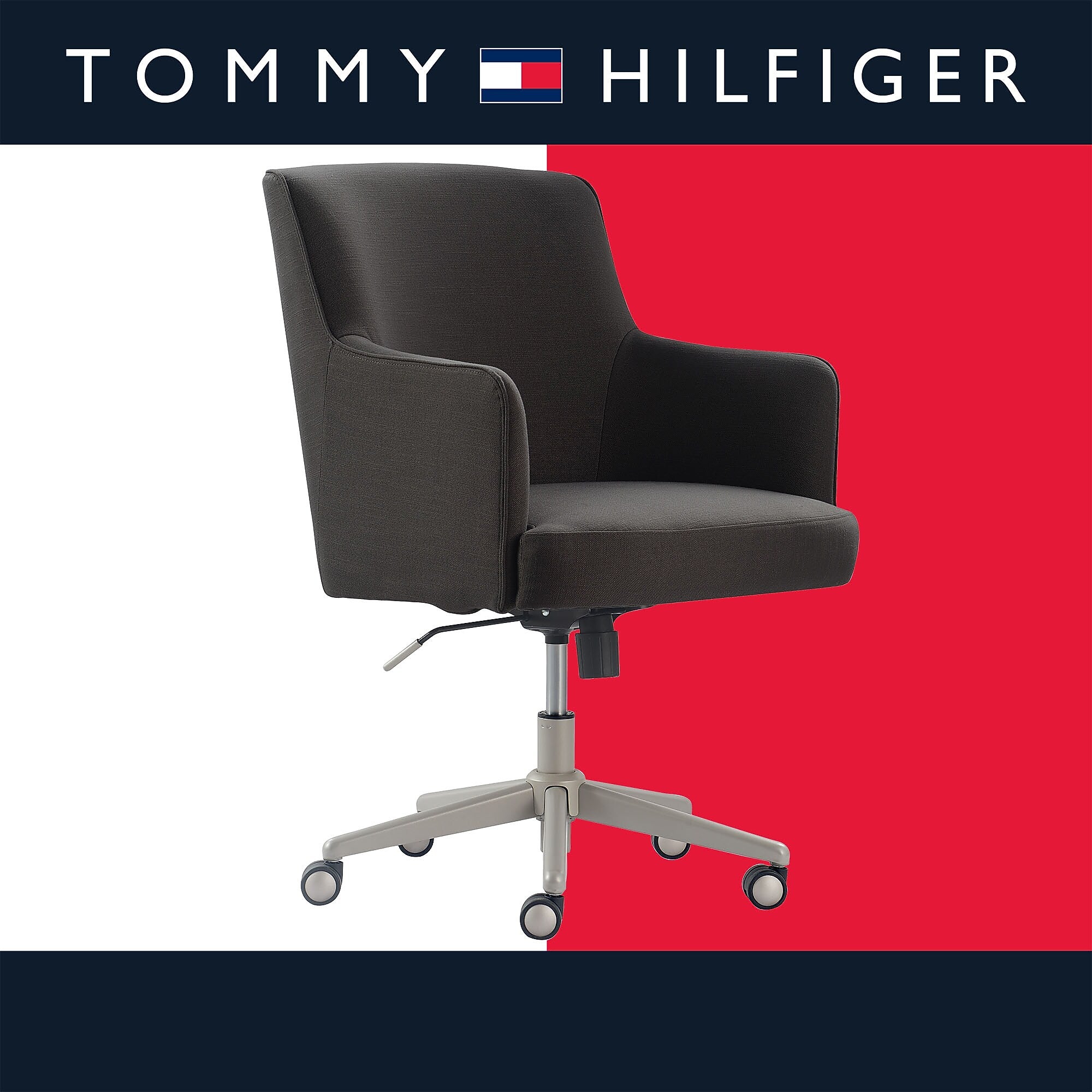 Tommy Hilfiger Belmont Ergonomic Twill Swivel Executive Chair, Gray (CHR10061B)