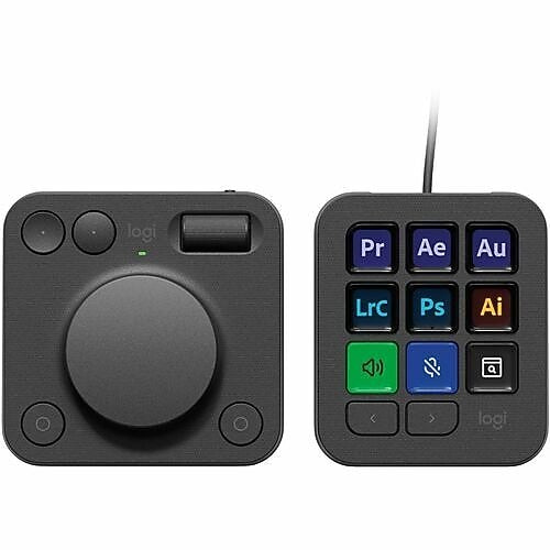 Logitech MX Creative Console Wireless Ergonomic Keypad & Dial, Graphite (920-012660)