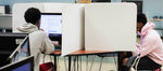 Classroom Products Foldable Cardboard Freestanding Privacy Shield, 24"H x 28"W, White, 10/Box (VB2410 WH)