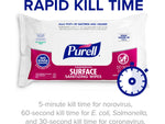 PURELL Foodservice Disinfecting Wipes, 72 Wipes/Pack (9371-12)