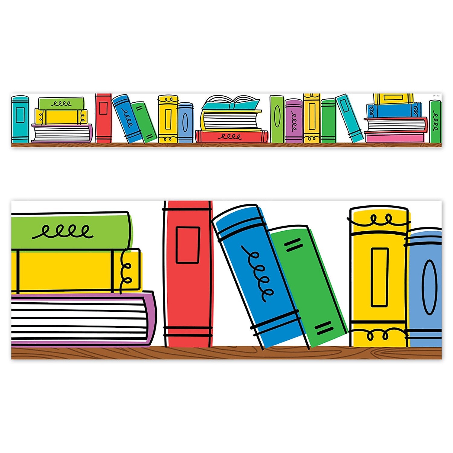 Creative Teaching Press Core Decor Doodle Bookshelf EZ Border, 48', Multicolored, 3/Bundle (CTP10934-3)