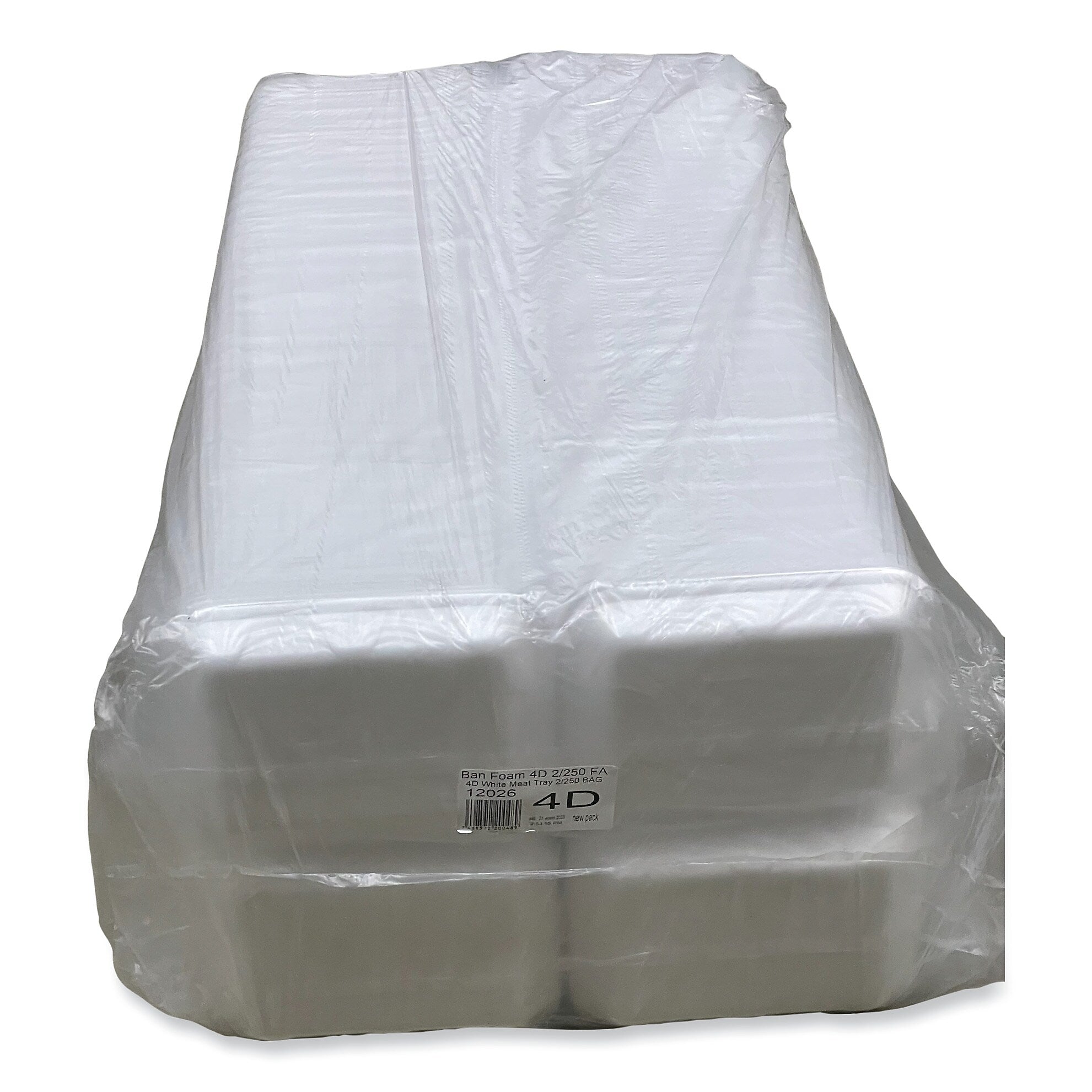 GEN Meat Trays, #4D, 9.47 x 7.12 x 1.32, White, 500/Carton