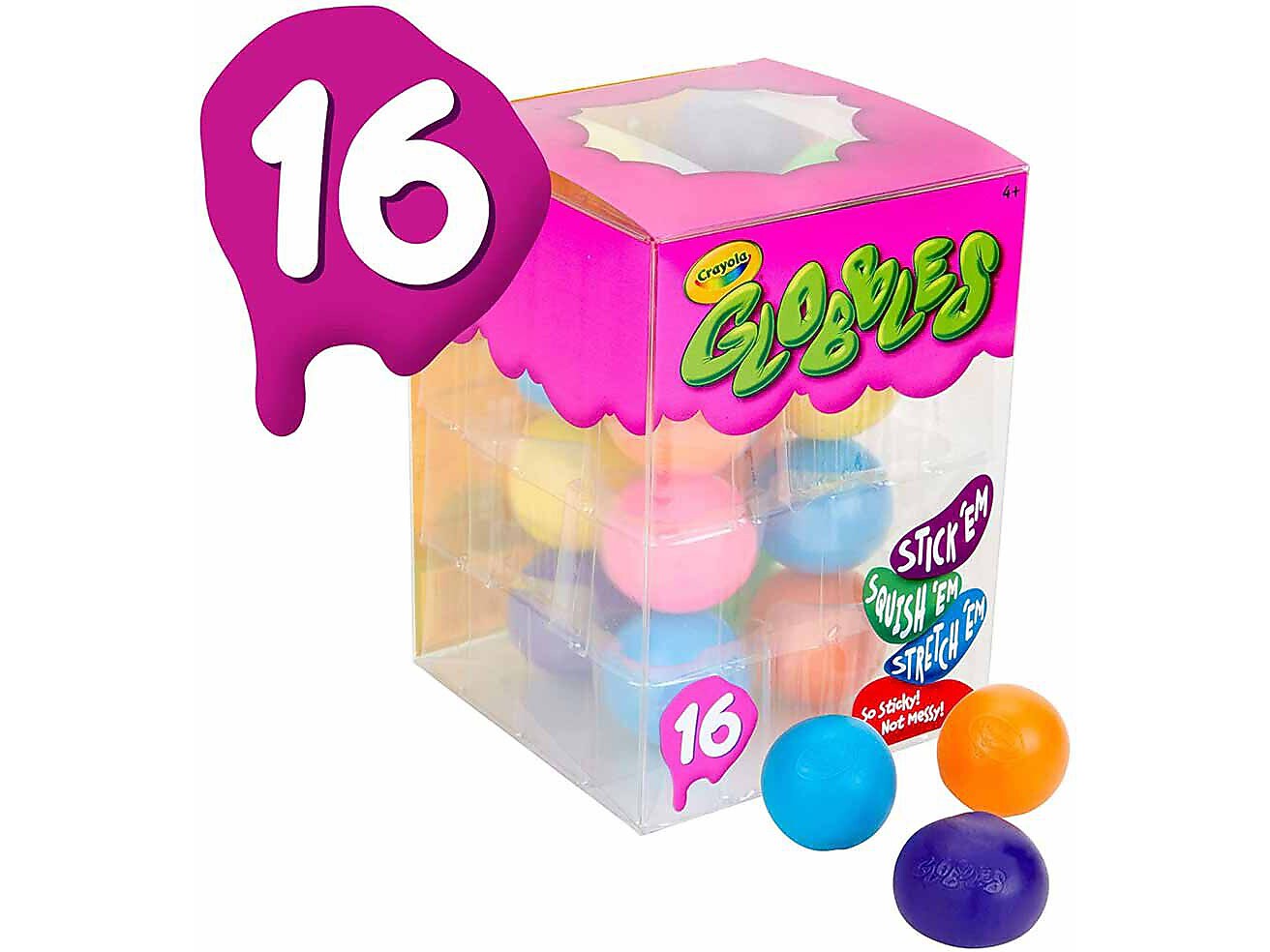 Crayola Globbles Squish Toys, Assorted Colors, 16/Pack (74-7292)