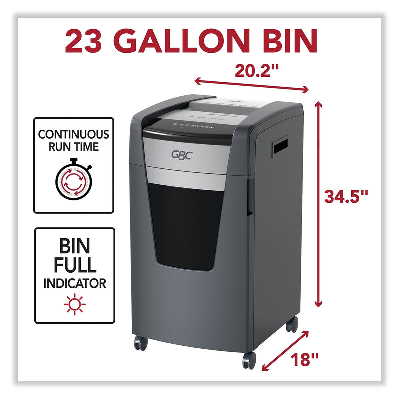 GBC Momentum X22-23 Micro-Cut P-4 Anti-Jam Shredder, 22 Manual Sheet Capacity