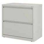 Alera 2-Drawer Mobile Lateral File Cabinet, Letter/Legal Size, Lockable, 29"H x 30"W x 19.25"D, Light Gray