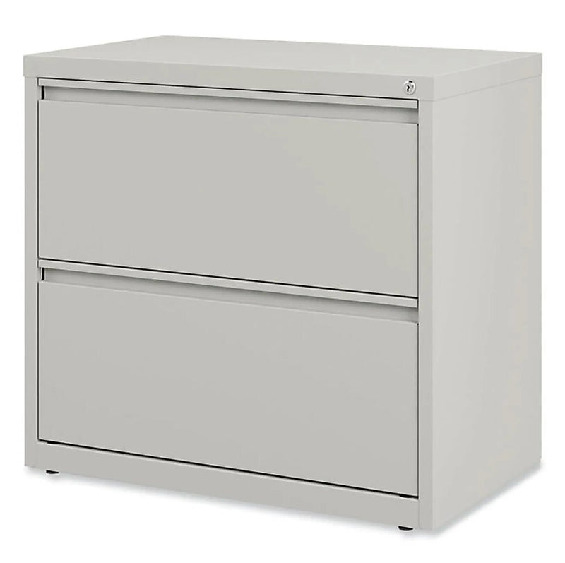 Alera 2-Drawer Mobile Lateral File Cabinet, Letter/Legal Size, Lockable, 29"H x 30"W x 19.25"D, Light Gray