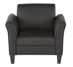 Alera Reception Lounge Series Leather Club Chair, Black (ALERL23LS10B)