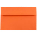 JAM Paper A8 Booklet Envelope 5 1/2" x 8 1/8", Orange, 100/Pack (95740d)
