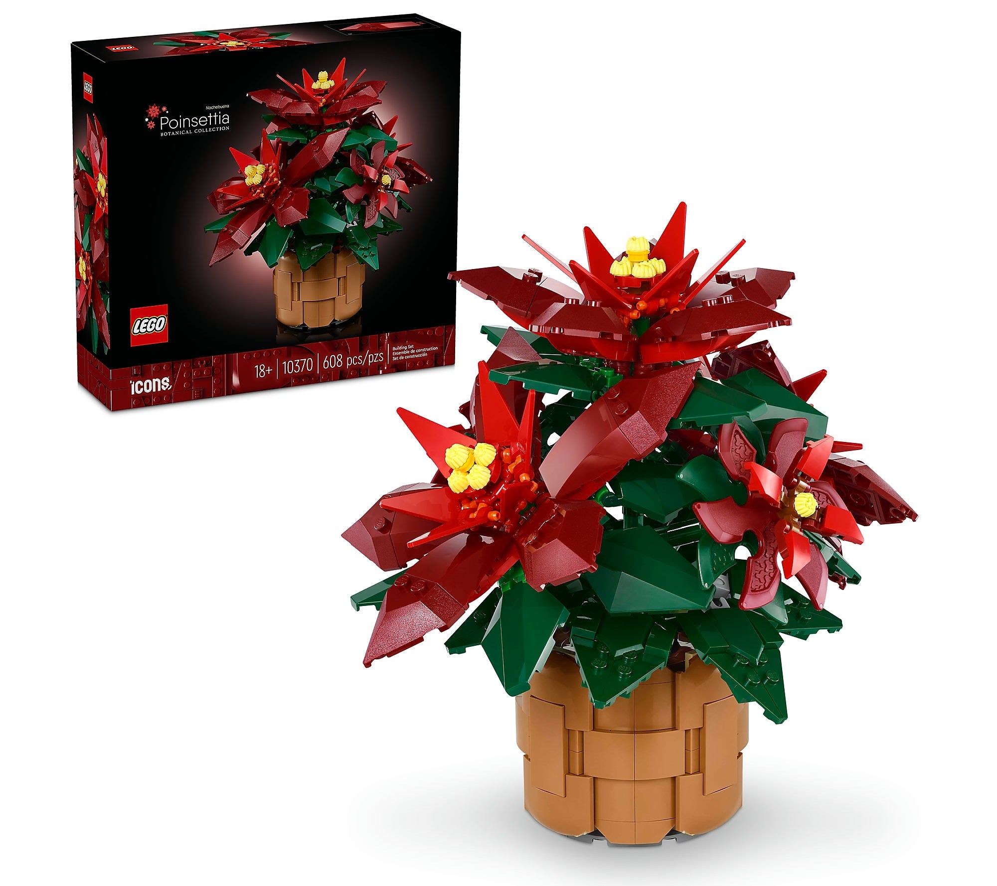 LEGO Botanicals Poinsettia, 608 Pieces (10370)