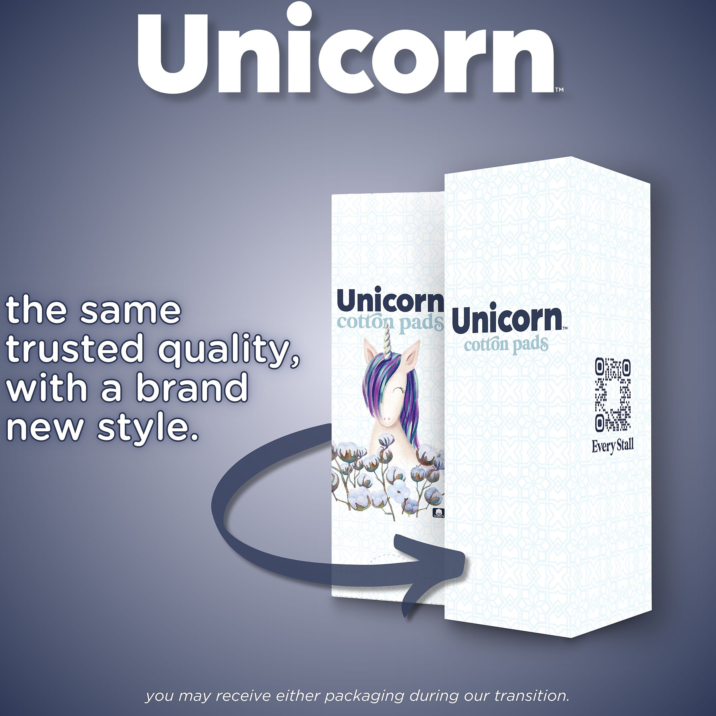 Unicorn Regular Cotton Maxi Pads with Wings, 40 Pads/Cartridge, 6 Cartridges/Pack (TOP-08197)