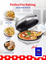 Betty Crocker 8-Inch Travel Size Pizza Maker Plus, Silver (BC-4959CS)