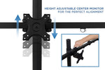 Mount-lt! Adjustable Monitor Mount, Up to 24", Black (MI-789)