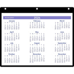 2026 AT-A-GLANCE 11" x 8" Wet-Erase Desk or Wall Calendar, White/Purple (SK8-00-26)