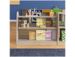 Flash Furniture Bright Beginnings 4-Section Storage Unit, 24.5"H x 31.5"W x 11.75"D, Brown (MK-KE19233-GG)