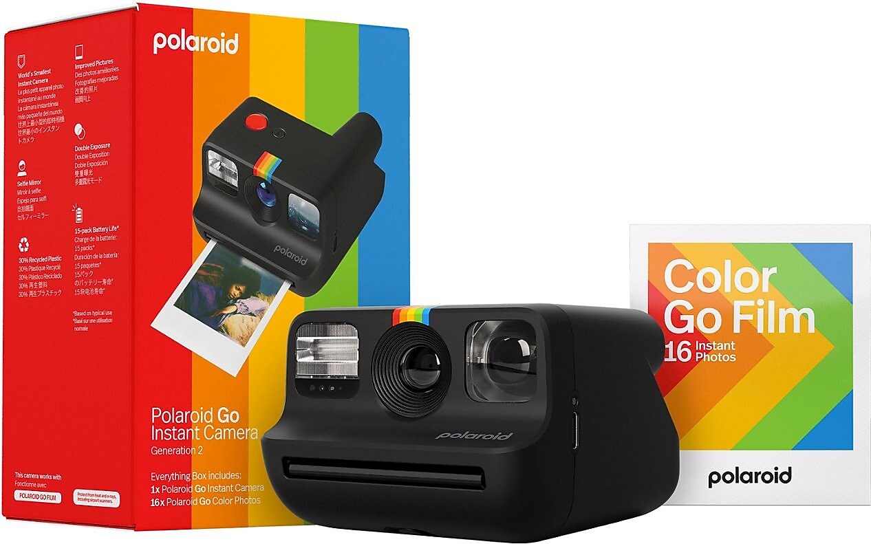 Polaroid Go Generation 2 Everything Box - Mini Instant Camera and Film Bundle (16 Photos Included) - Black (6280)