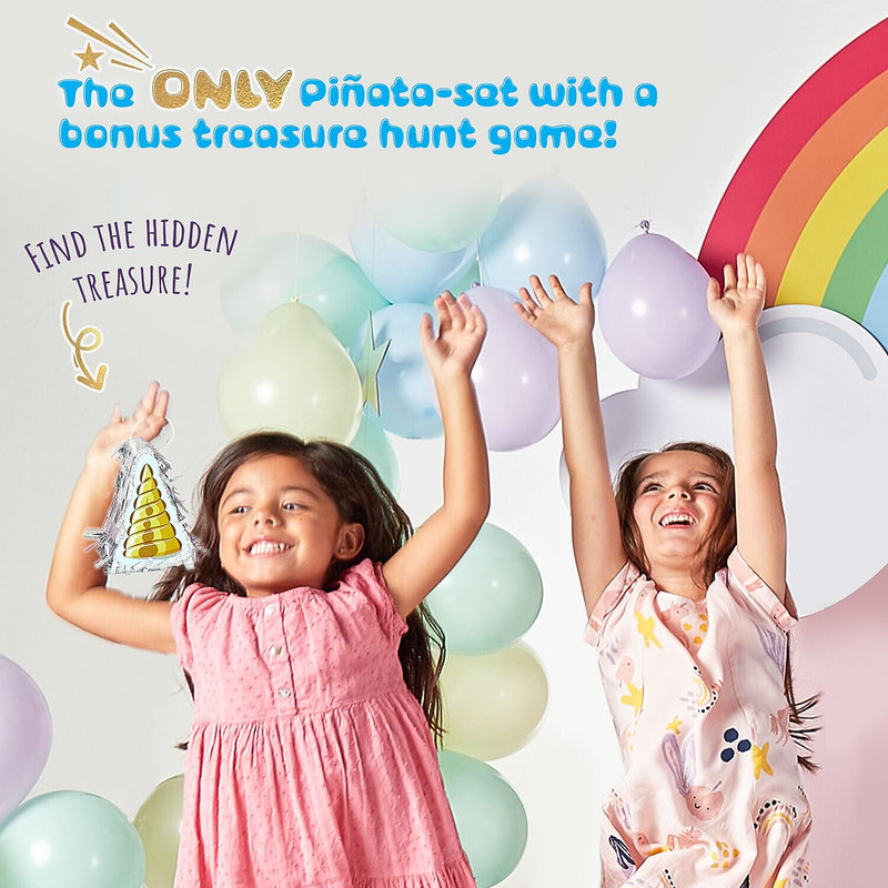 JITTERYGIT Unicorn Pinata Treasure Hunt Game Set, 2 in 1 Pieces/Pack (UNICORN-PINATA - PINK)