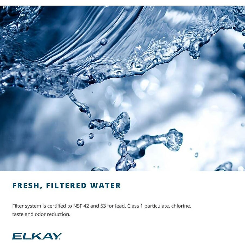 Elkay Wall Mounted Versatile Bi-Level Filtered Cooler with Cane Apron, 8 GPH (LZSTL8LC)