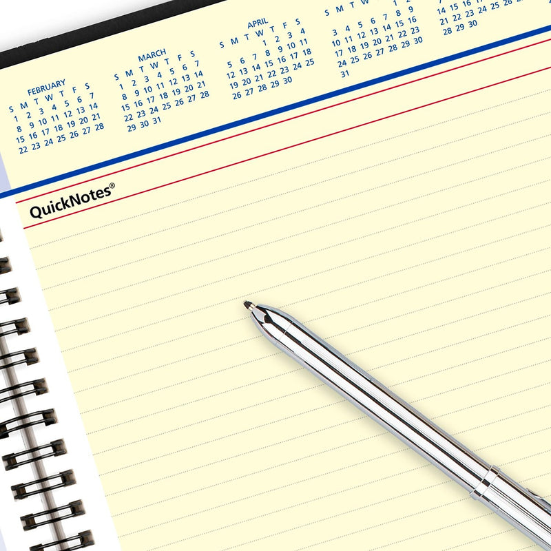 2026 AT-A-GLANCE QuickNotes 8.25" x 11" Weekly & Monthly Appointment Book, Faux Leather Cover, Black (76-950-05-26)