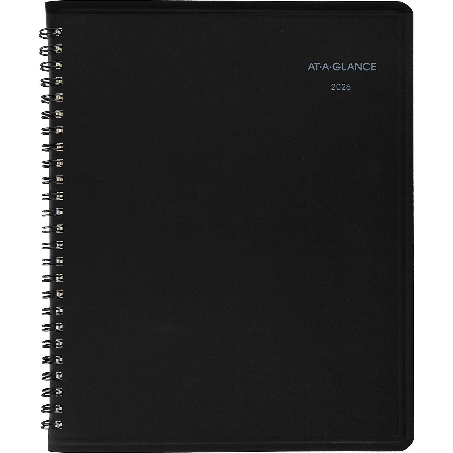 2026 AT-A-GLANCE QuickNotes 7" x 8.75" Monthly Planner, Faux Leather Cover, Black (76-08-05-26)