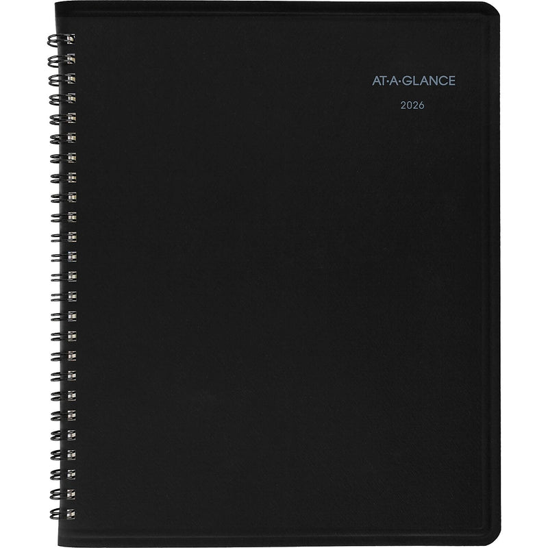 2026 AT-A-GLANCE QuickNotes 7" x 8.75" Monthly Planner, Faux Leather Cover, Black (76-08-05-26)