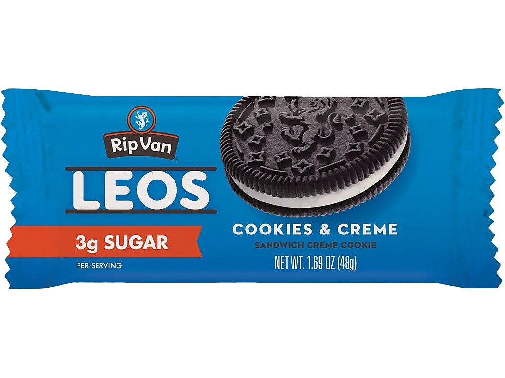 Rip Van Leos Cookies & Cream Sandwich Cookies, 16.9 oz., 10 Packs/Box (0009)