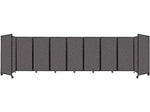 Versare The Room Divider 360 Freestanding Folding Portable Partition, 72"H x 300"W, Charcoal Gray Fabric (1172907)