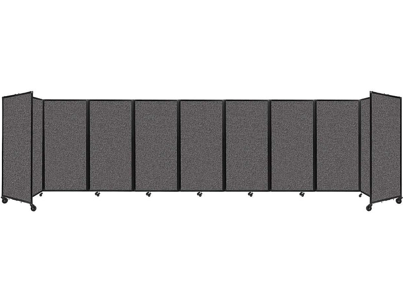 Versare The Room Divider 360 Freestanding Folding Portable Partition, 72"H x 300"W, Charcoal Gray Fabric (1172907)