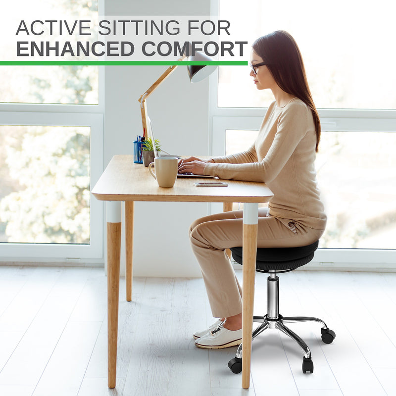 Uncaged Ergonomics Wobble Stool Air 25.5" Active Balance Stool Fabric Seat (WSA-b)