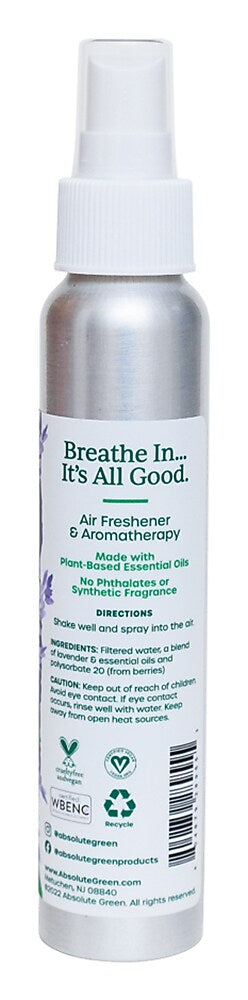 Absolute Green Air Freshener Spray, Lavender Scent, 4 Fl. Oz., 2/Pack (LAVAIR-2PK)
