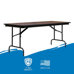 ICEBERG Premium Folding Table, 72" x 30", Mahogany (55224)