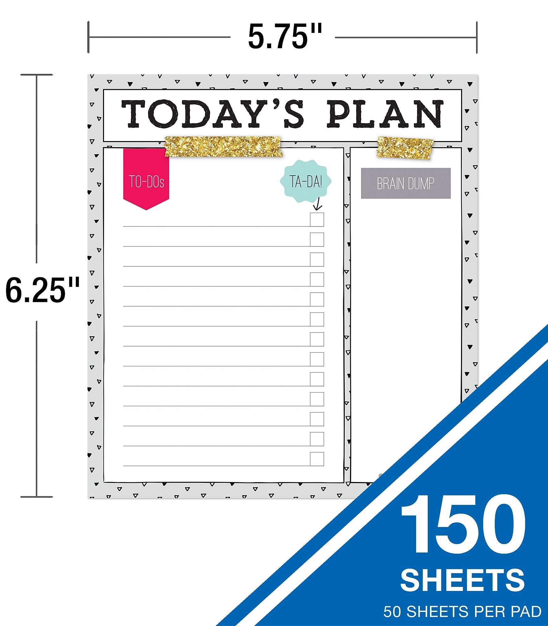 Carson-Dellosa Today's Plan Notepad Set, Multicolored (145399)