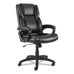 Alera Brosna Series Fixed Arm Leather Task Chair, Black (ALEBRN42B19)