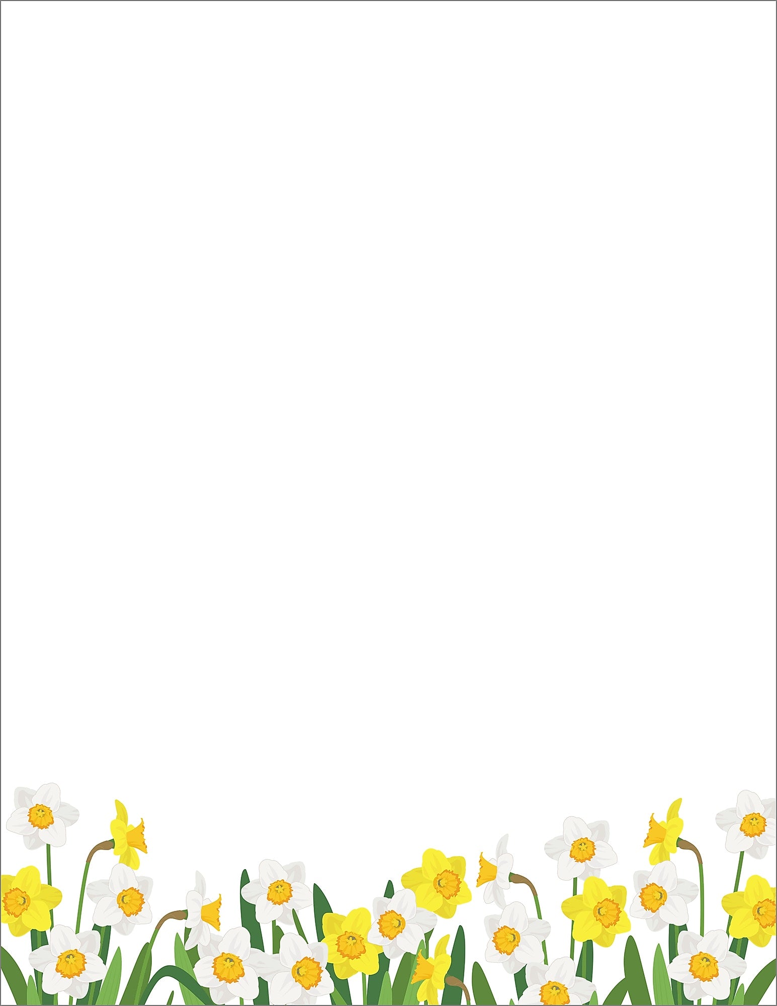 Great Papers Daffodil Meadow Delight Everyday Letterhead, Multicolored, 50 Sheets/Pack (2025005)